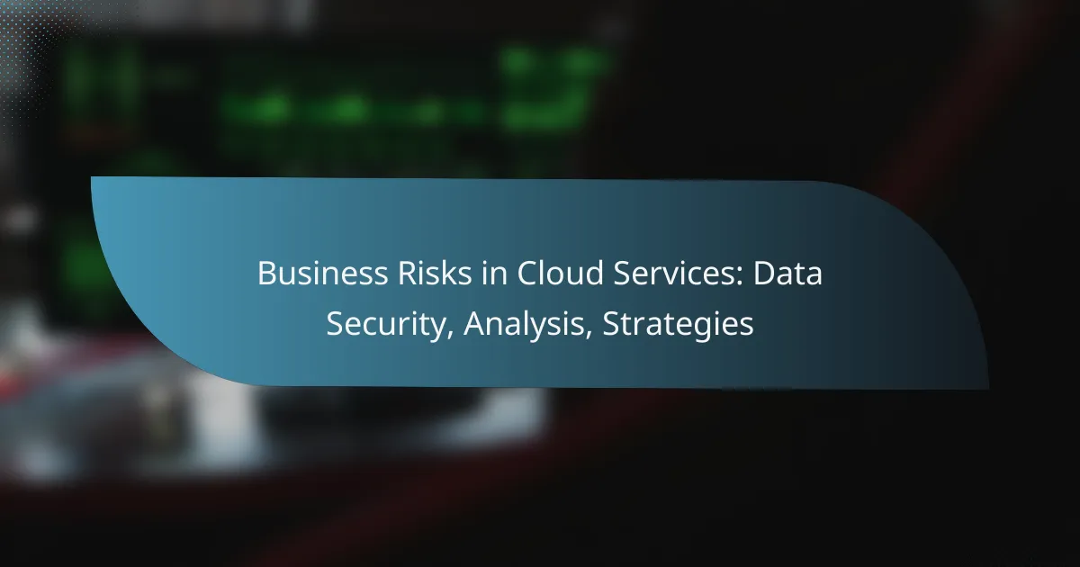 Business Risks in Cloud Services: Data Security, Analysis, Strategies