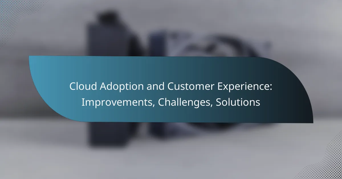 Cloud Adoption and Customer Experience: Improvements, Challenges, Solutions