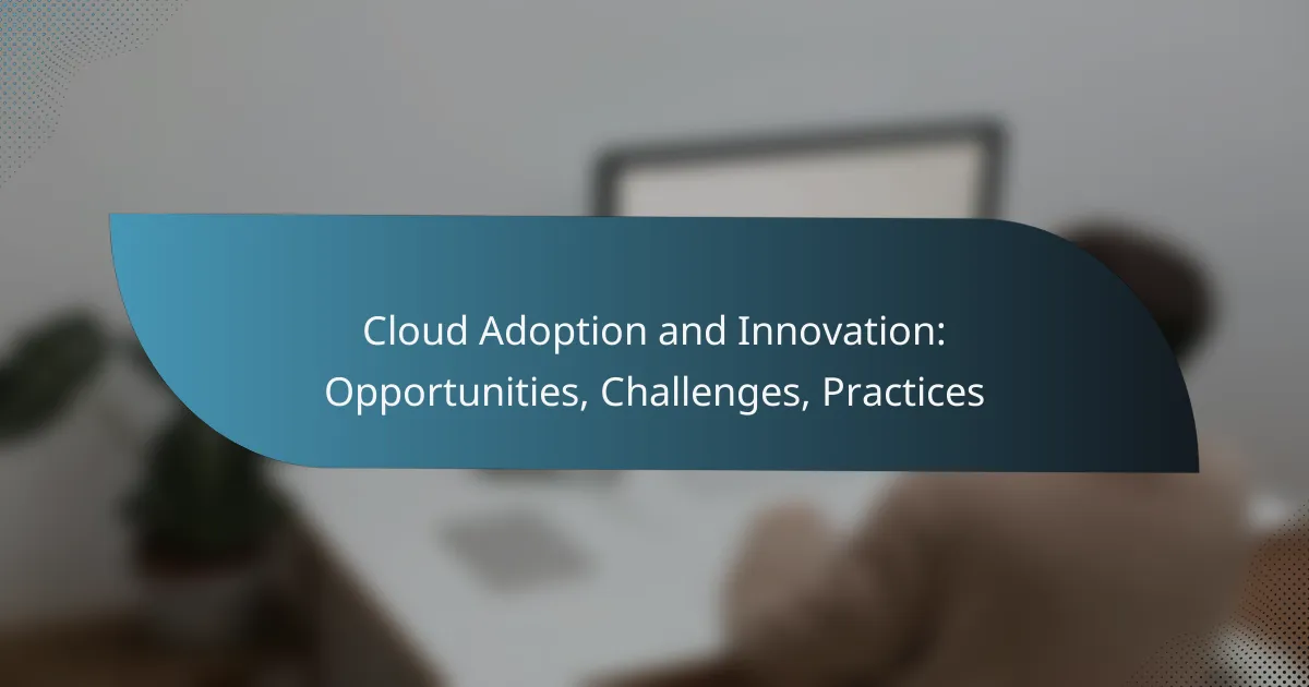 Cloud Adoption and Innovation: Opportunities, Challenges, Practices