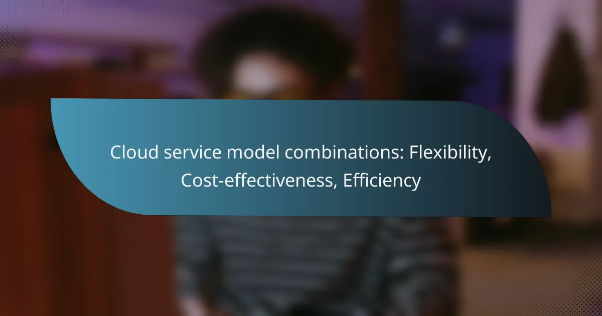 Cloud service model combinations: Flexibility, Cost-effectiveness, Efficiency