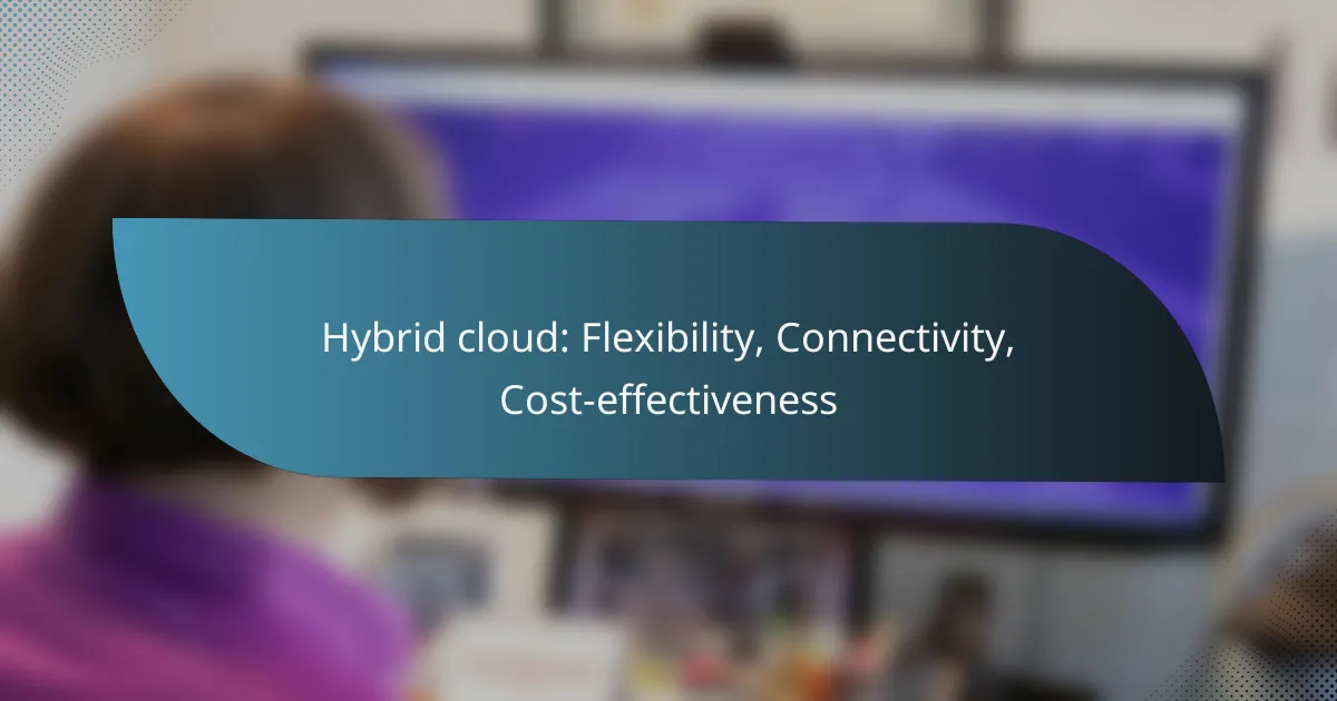 Hybrid cloud: Flexibility, Connectivity, Cost-effectiveness