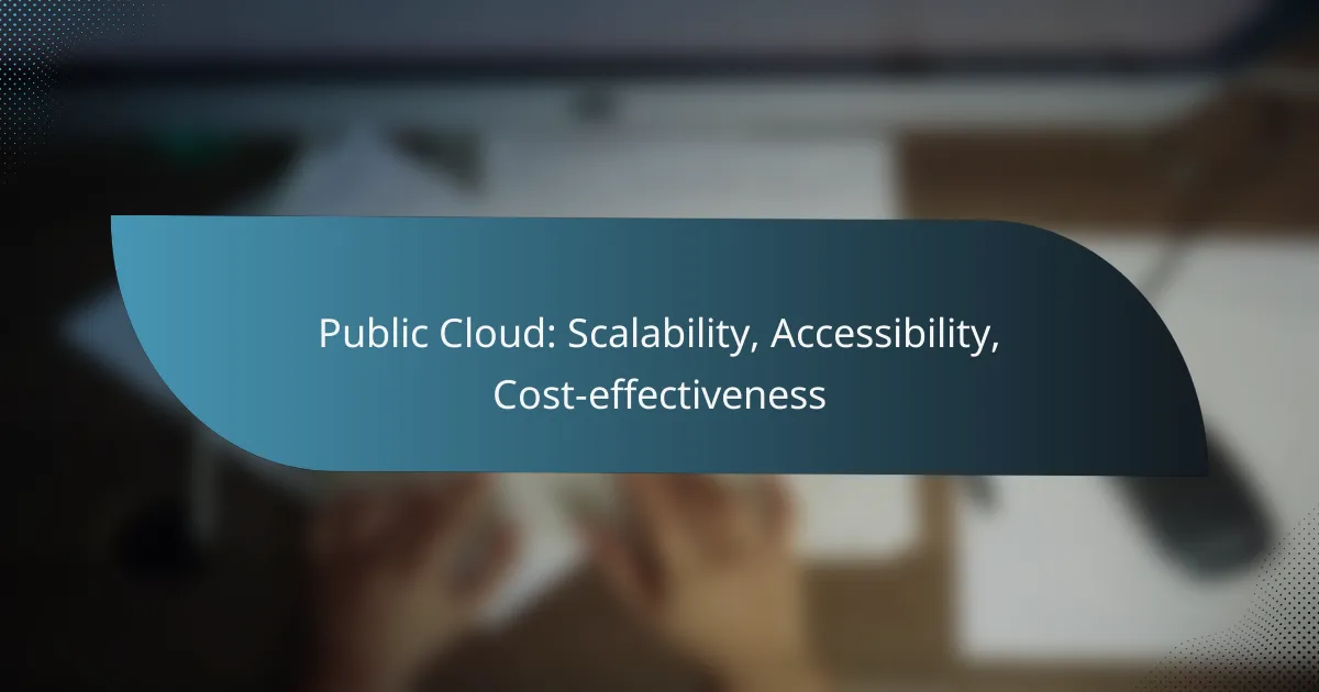 Public Cloud: Scalability, Accessibility, Cost-effectiveness
