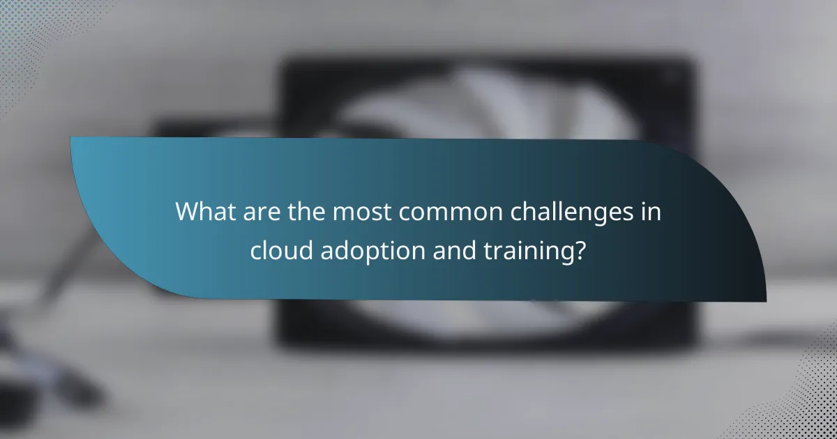 What are the most common challenges in cloud adoption and training?